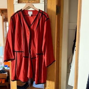 Linea by Louis Dell'Olio Red Linen coat